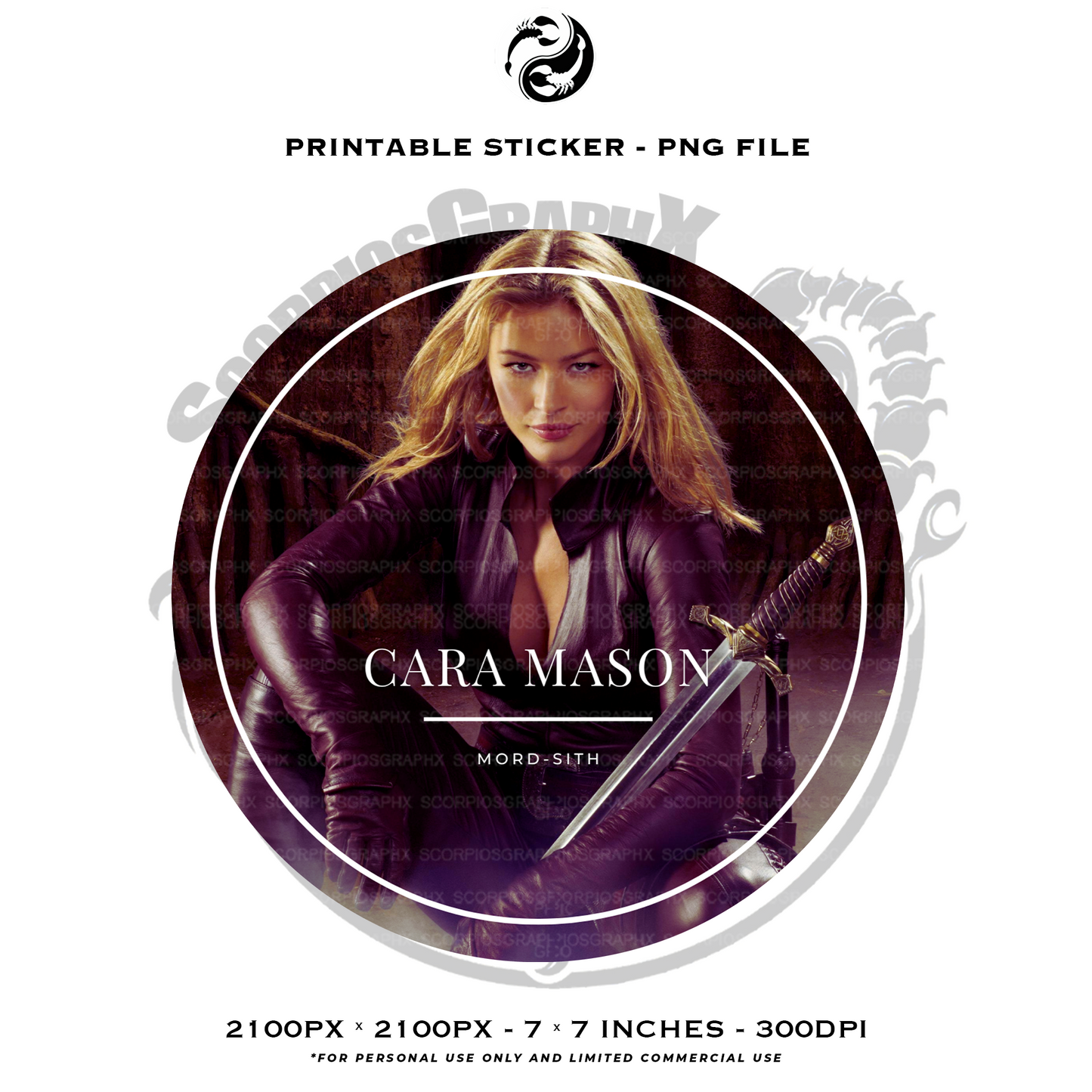 Mordsith Cara Mason PNG - Printable Sticker