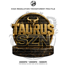 Load image into Gallery viewer, Taurus SZN PNG