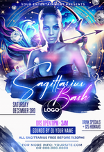 Load image into Gallery viewer, Sagittarius Bash Flyer Template