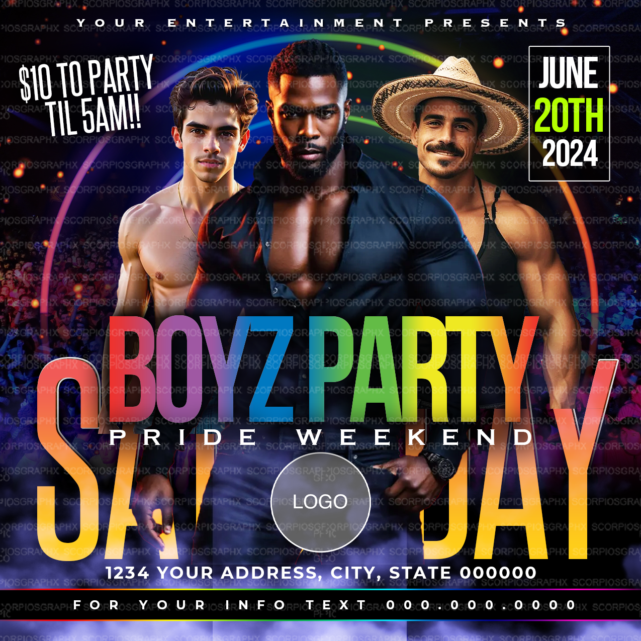 Gay Night Flyer Template