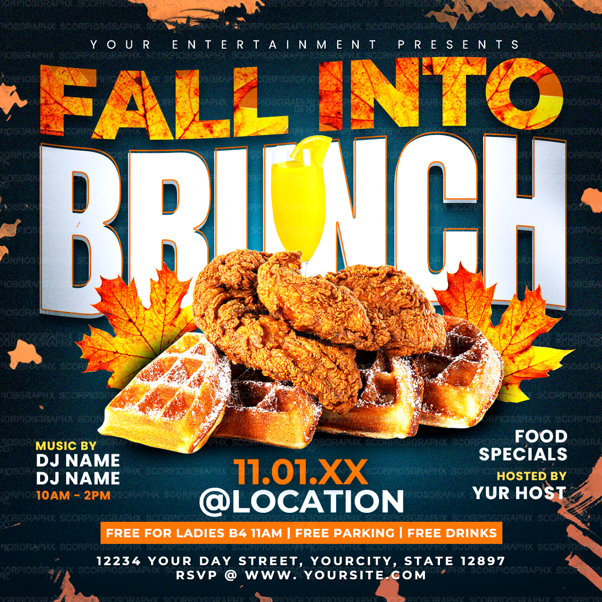 Fall into Brunch Flyer