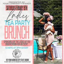 Load image into Gallery viewer, Ladies Tea Party Flyer Template