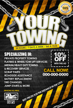 Load image into Gallery viewer, Tow Truck Flyer Template