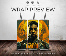 Load image into Gallery viewer, Black Panther PNG | Sublimation | Tumbler Wrap Design | Digital Download