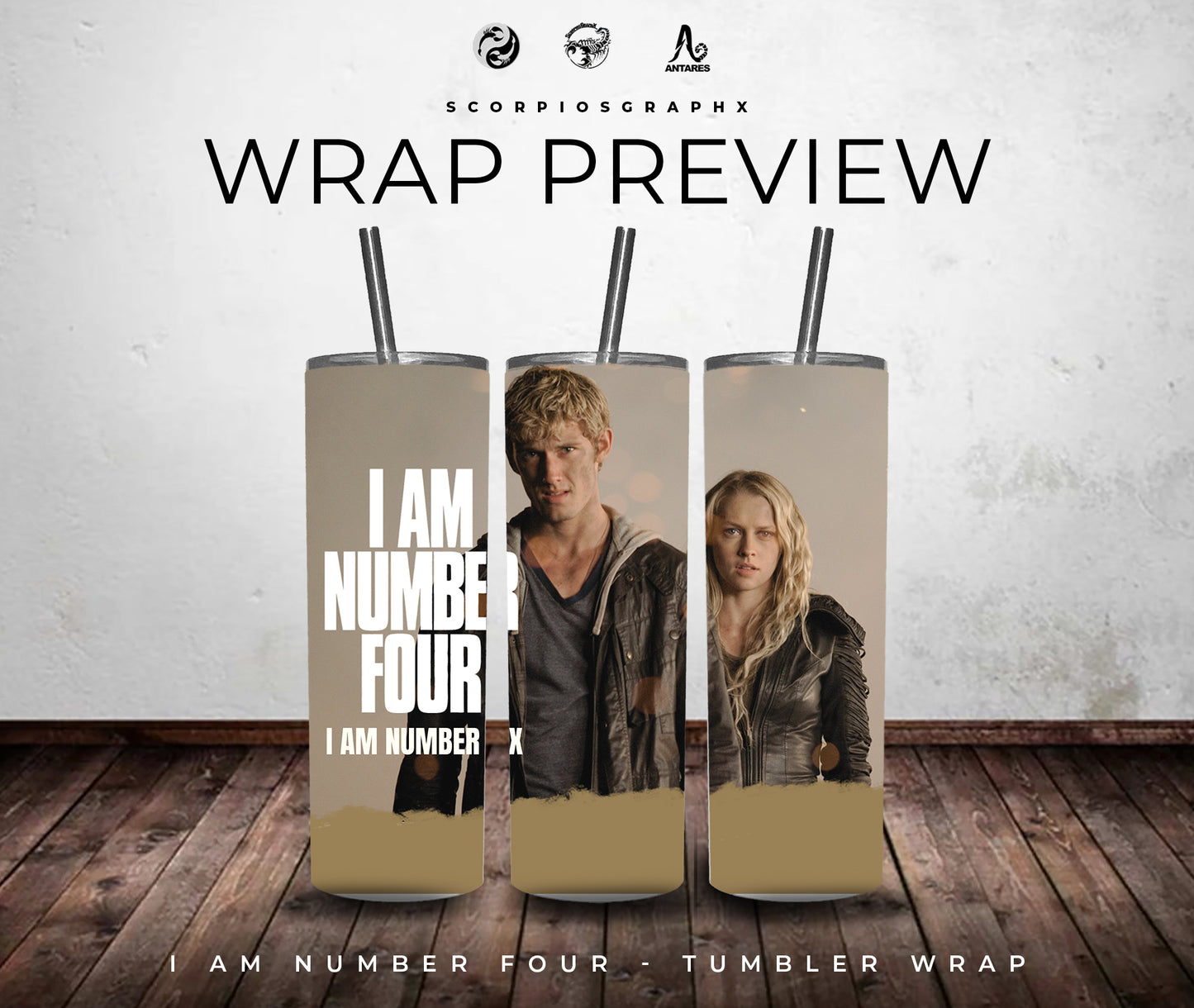 I am Number Four PNG | Sublimation | Tumbler Wrap Design | Digital Download