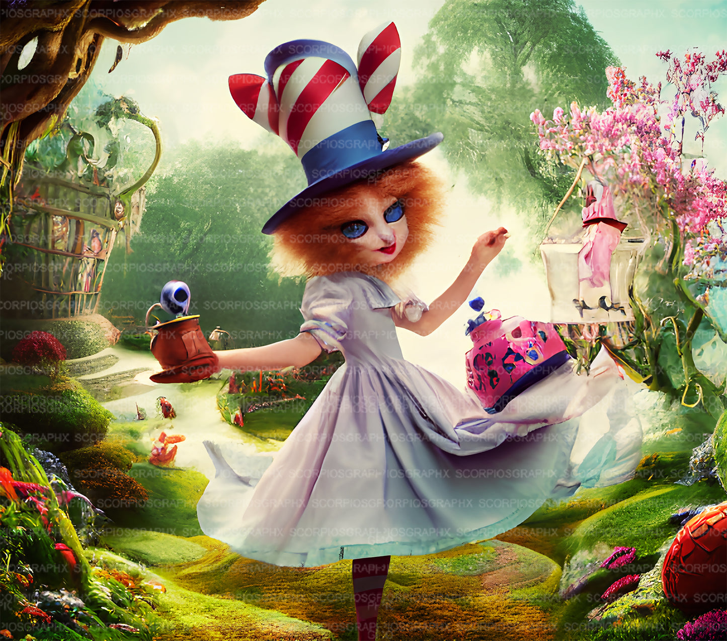Alice in Wonderland PNG | Sublimation | Tumbler Wrap Design | Digital Download