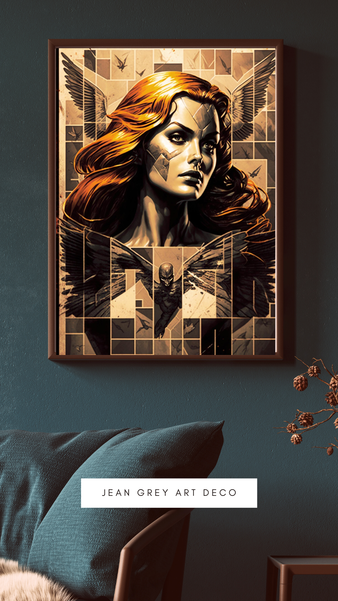 Jean Grey Art Deco - Wall Art