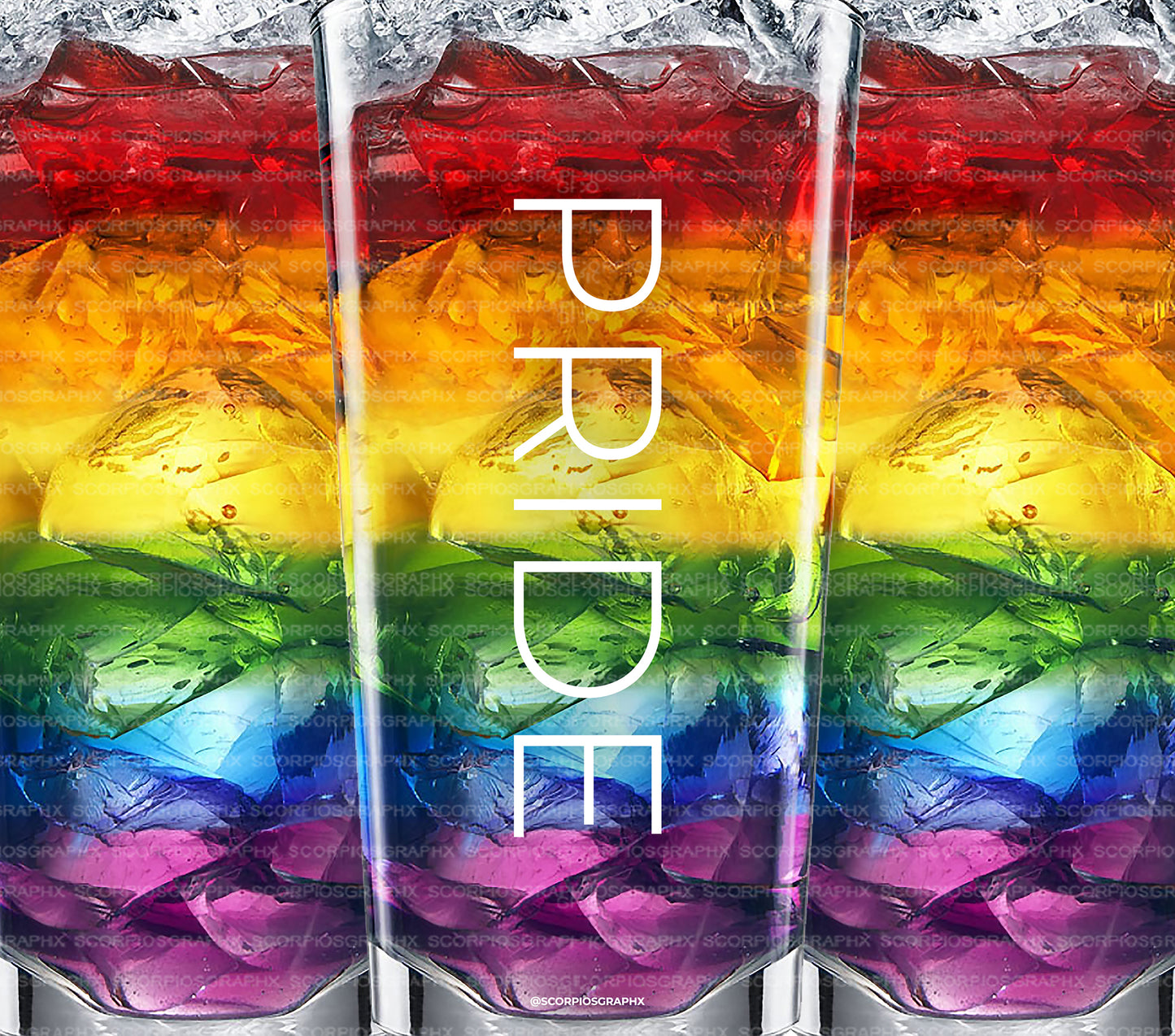 Rainbow Pride PNG | Sublimation | Tumbler Wrap Design | Digital Download