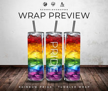 Load image into Gallery viewer, Rainbow Pride PNG | Sublimation | Tumbler Wrap Design | Digital Download