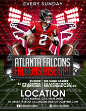 Load image into Gallery viewer, Falcons Menu Flyer