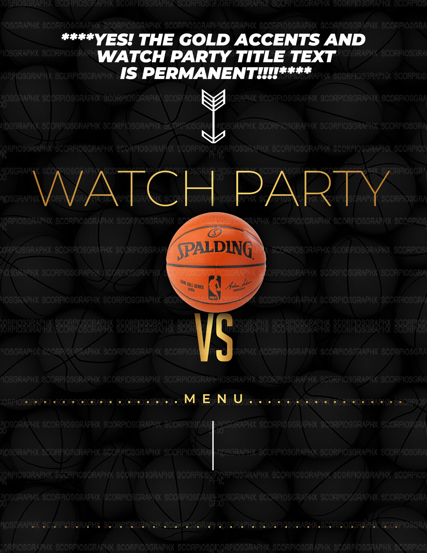 Playoff Game Menu Flyer Template