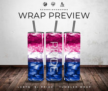 Load image into Gallery viewer, Bi Pride png | Sublimation | Tumbler Wrap Design | Digital Download