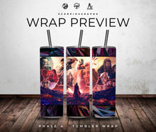 Load image into Gallery viewer, Phase 4 Lineup PNG | Sublimation | Tumbler Wrap Design | Digital Download