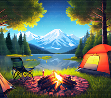 Load image into Gallery viewer, Camping PNG | Sublimation | Tumbler Wrap Design | Digital Download
