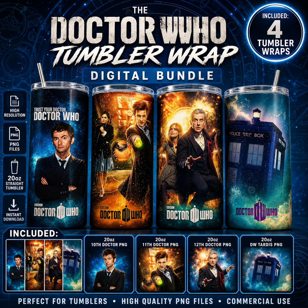 The Doctor Who Tumbler Wrap Bundle