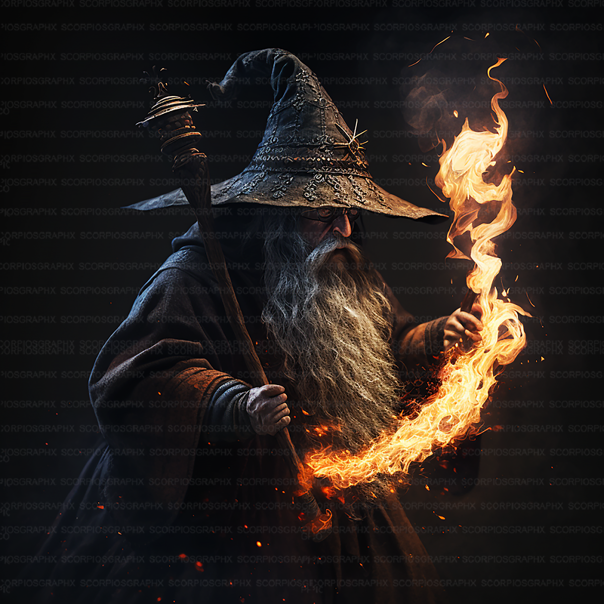 Fire Wizard - Ai Art