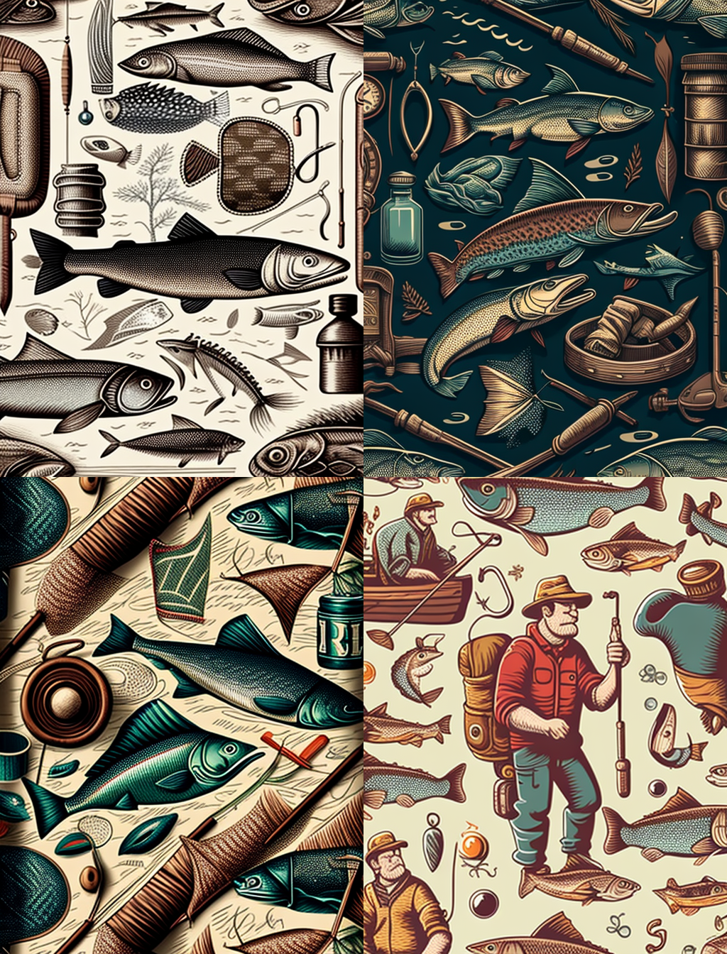 Mens Fishing Pattern Bundle