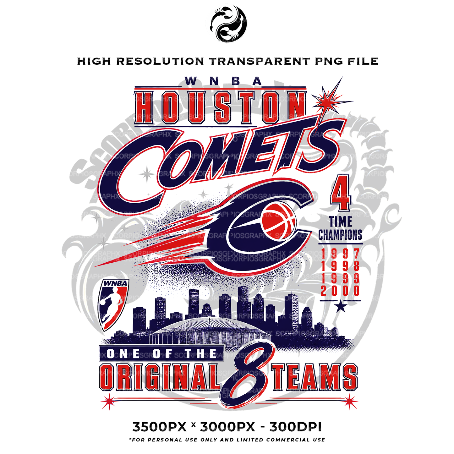 Houston Comets Legacy PNG