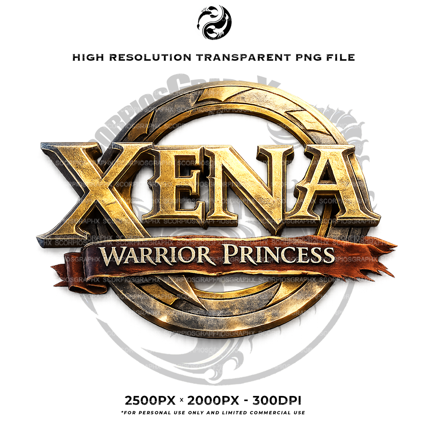 Xena Warrior Princess TITLE LOGO PNG