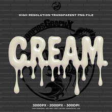 Load image into Gallery viewer, 3D Cream Text PNG
