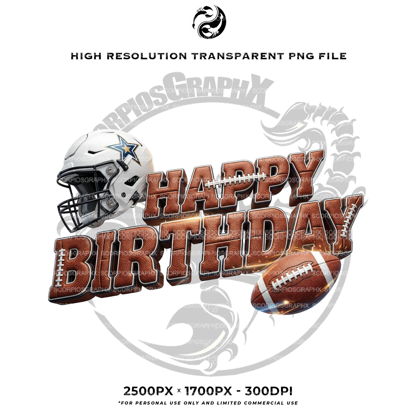 Football HAPPY BIRTHDAY PNG
