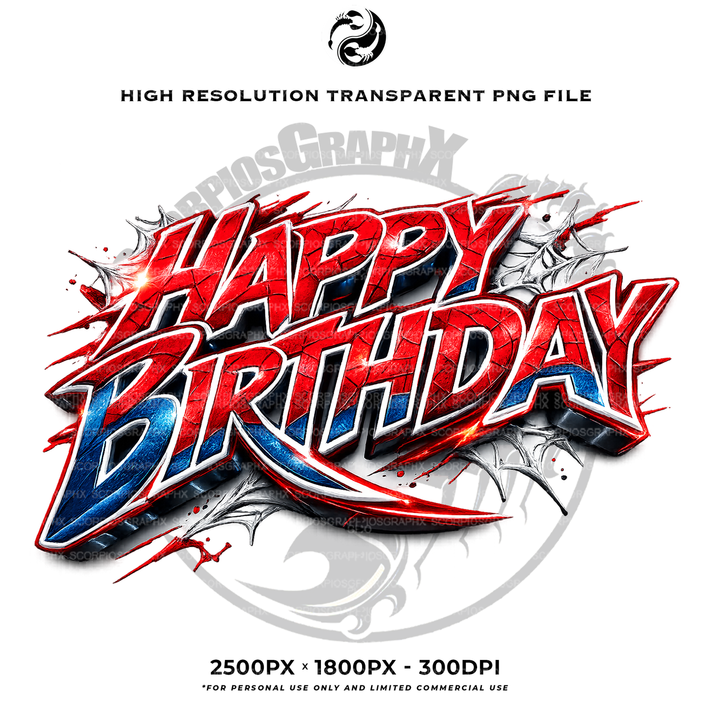 SPIDERMAN HAPPY BIRTHDAY PNG