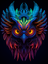 Load image into Gallery viewer, Neon Owl AI ART
