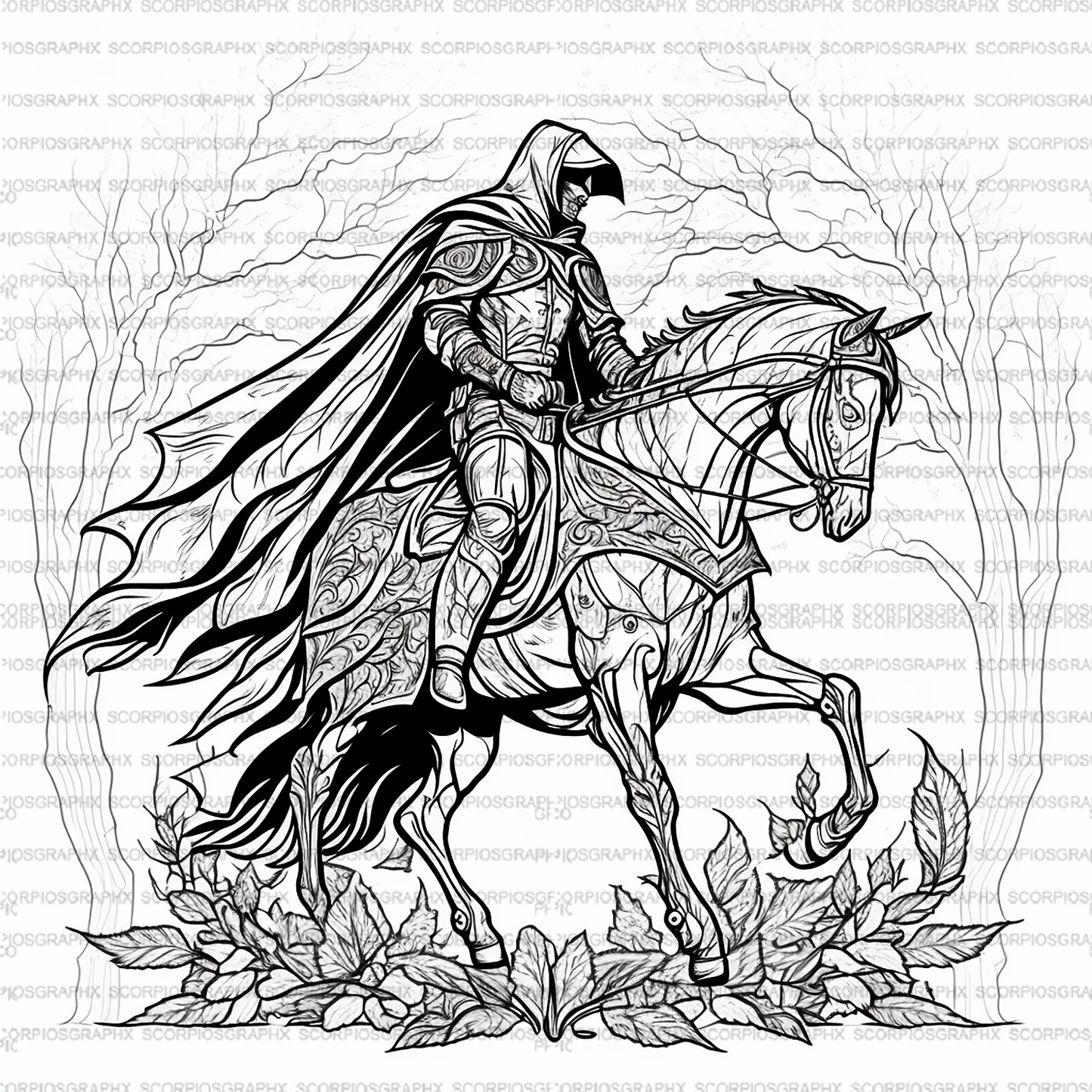 A Knight Coloring Page