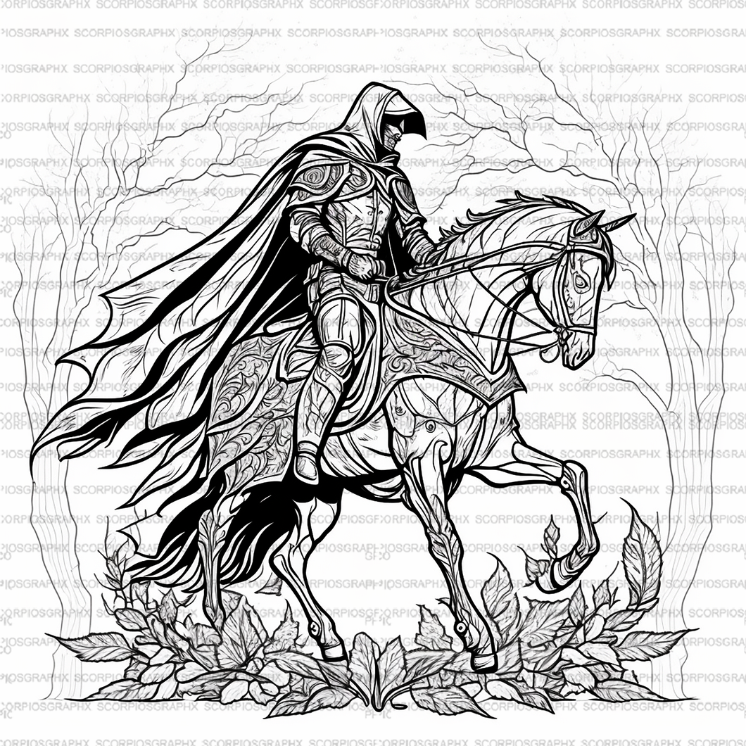 A Knight Coloring Page