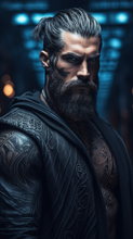 Load image into Gallery viewer, Tall Bearded Man - AI Stock Image
