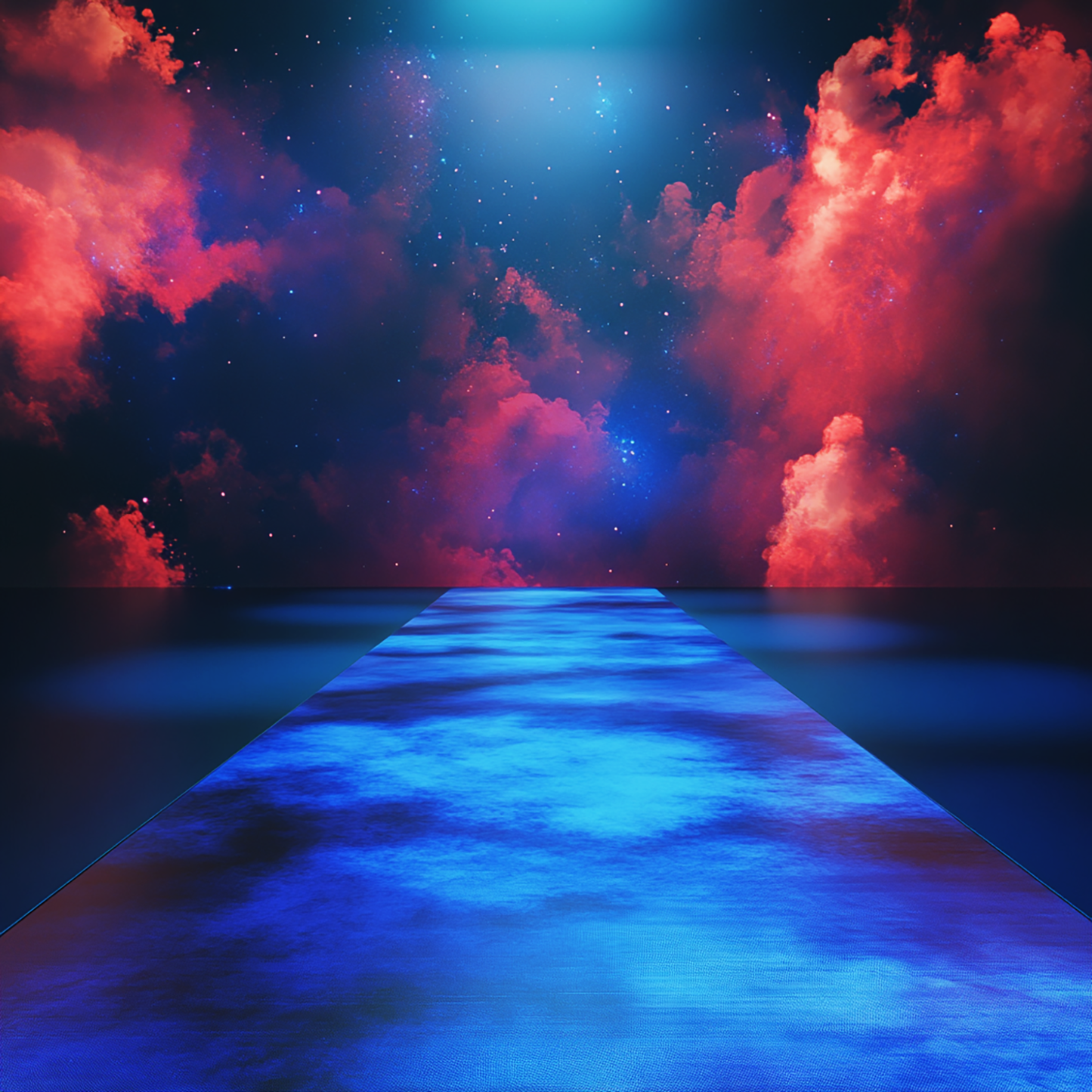 Blank smokey runway background - STOCK IMAGE