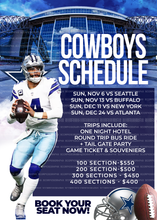 Load image into Gallery viewer, Cowboys Schedule Flyer Template
