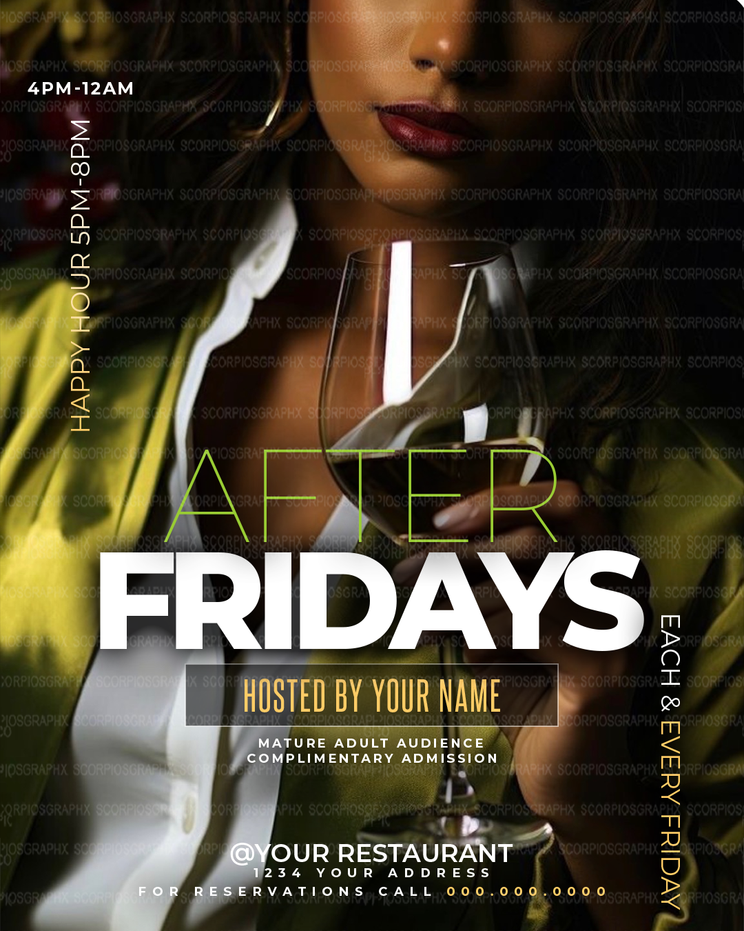 After Work Fridays Flyer Template