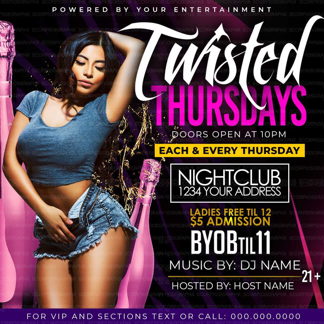 Twisted Thursdays Flyer Template