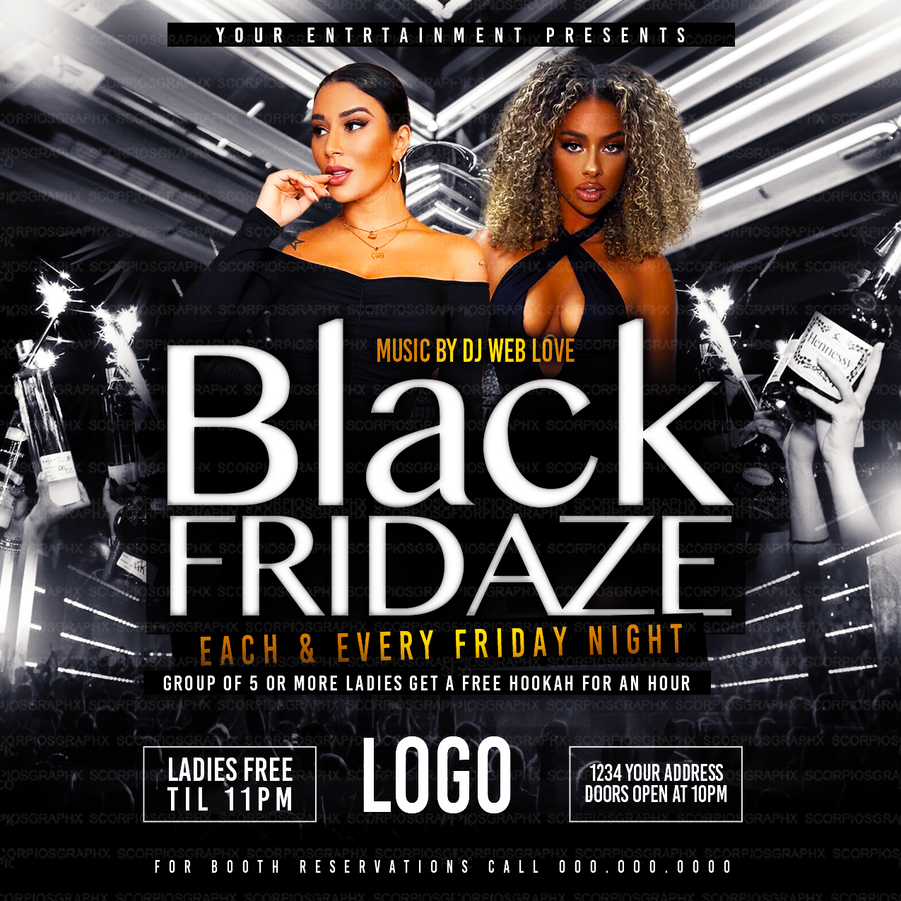 Black Flyer Template