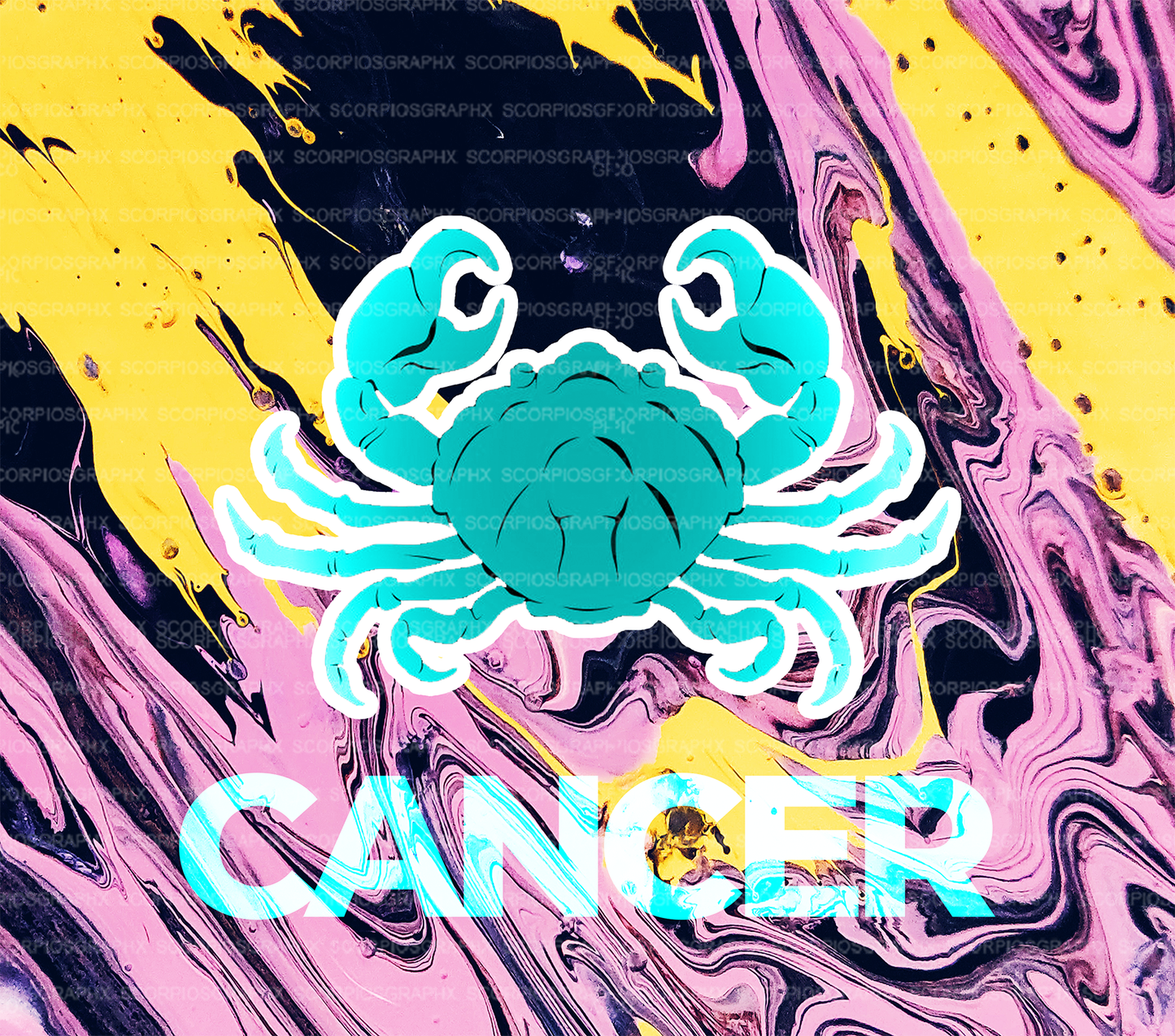 Cancer Zodiac Sign PNG | Sublimation | Tumbler Wrap Design | Digital Download