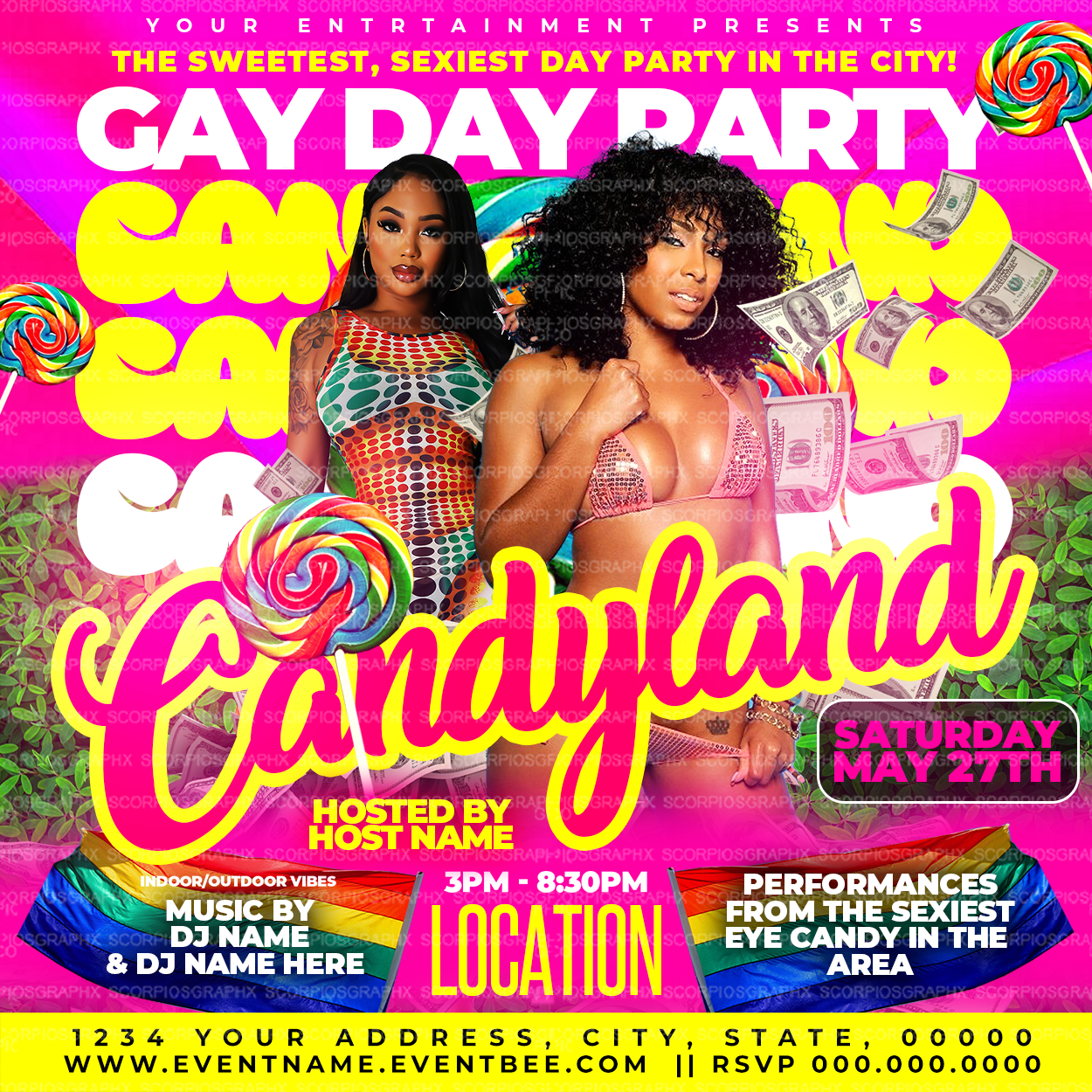Candy Shop Pride Flyer Template