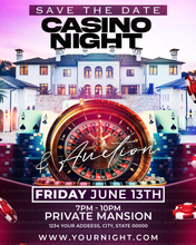 Load image into Gallery viewer, Casino Night Flyer Template
