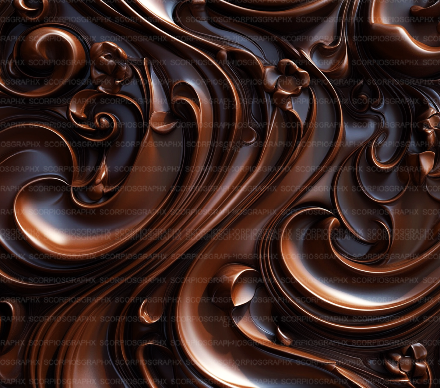 Chocolate Swirls 20oz Tumbler Wrap PNG