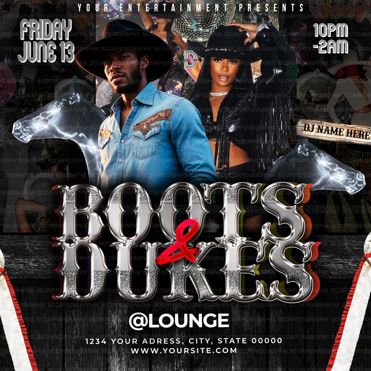 Dukes and Boots Flyer Template