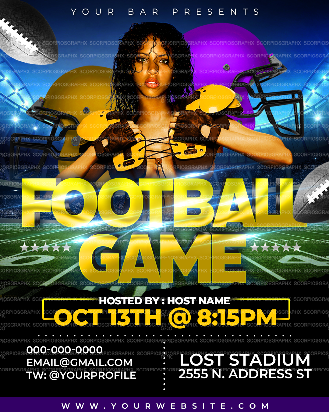 Football Game Flyer Template