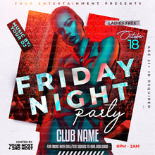 Load image into Gallery viewer, Friday Night Party Flyer Template
