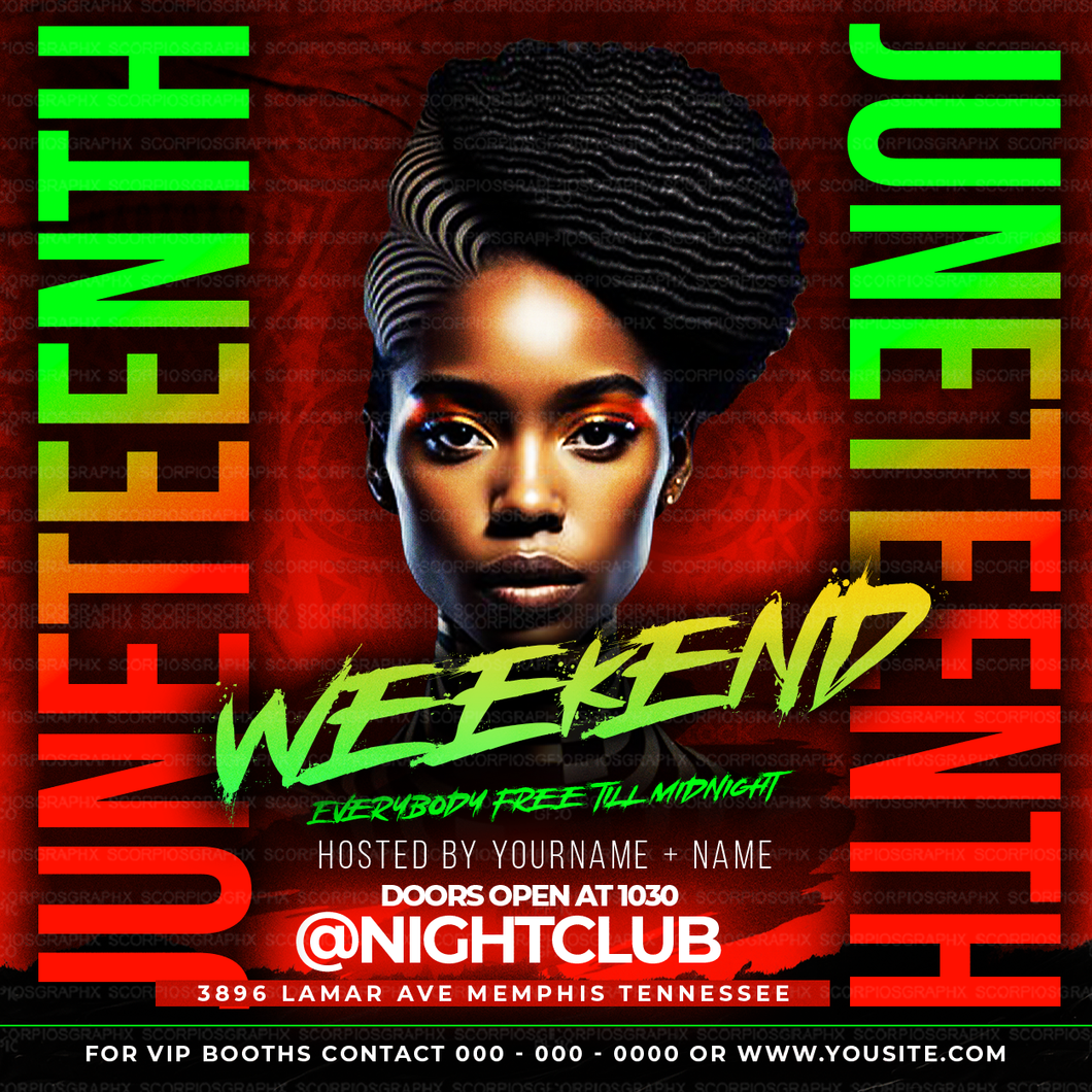 Juneteenth Weekend Flyer Template