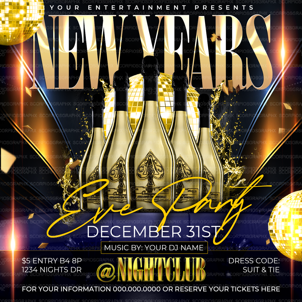 New Years Eve Party Flyer template