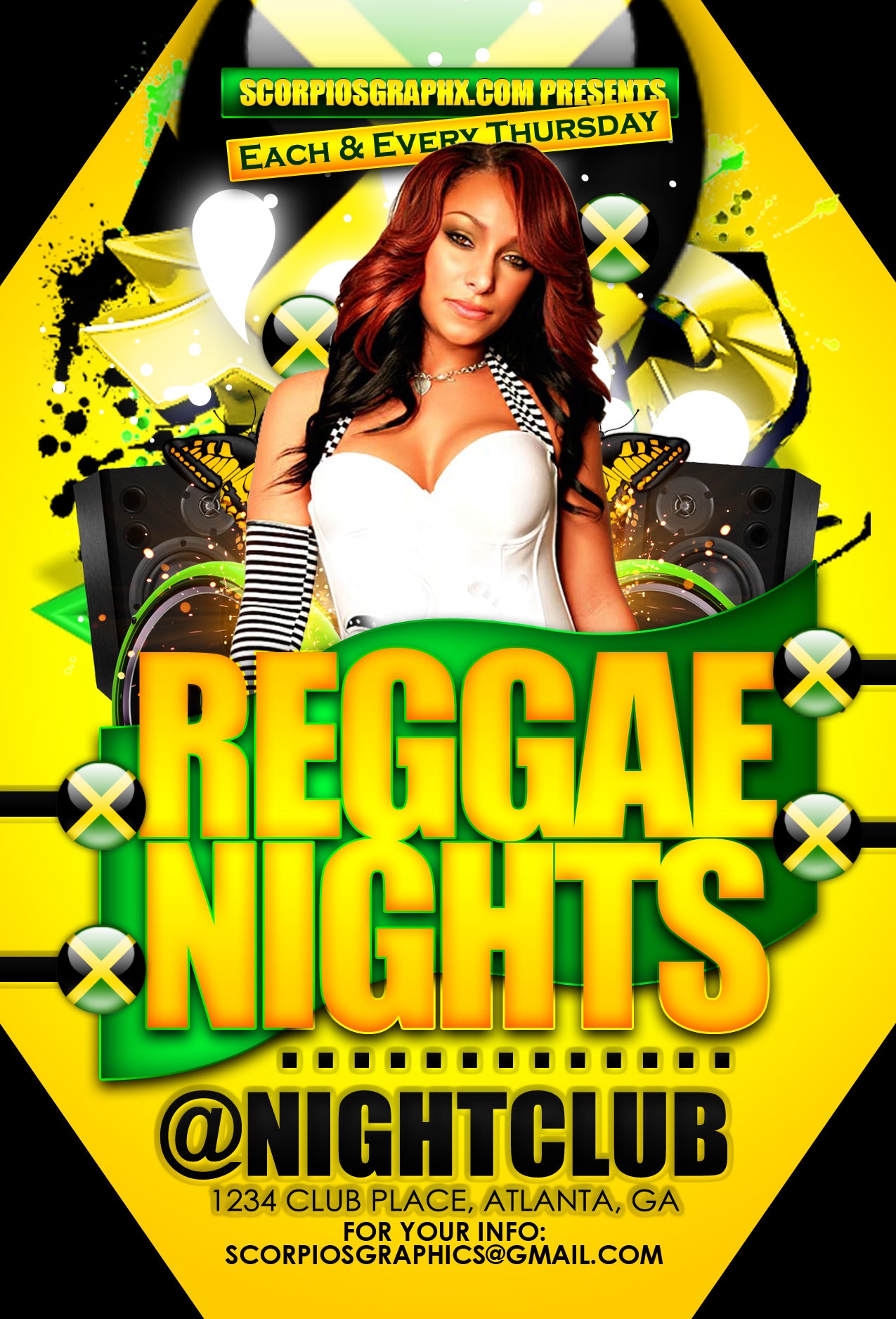 Reggae Flyer Template