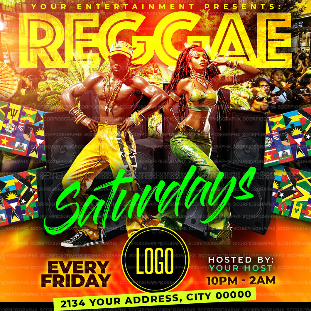 Reggae Saturdays Flyer Template