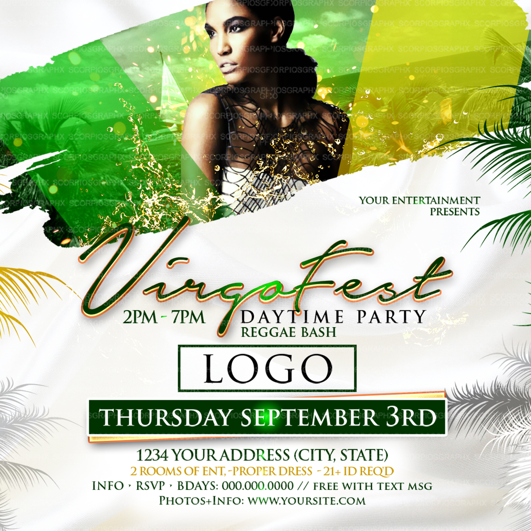 Virgo Birthday Flyer Template