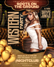 Load image into Gallery viewer, Western Birthday Flyer

