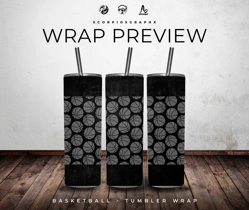 Basketball PNG | Sublimation | Tumbler Wrap Design | Digital Download