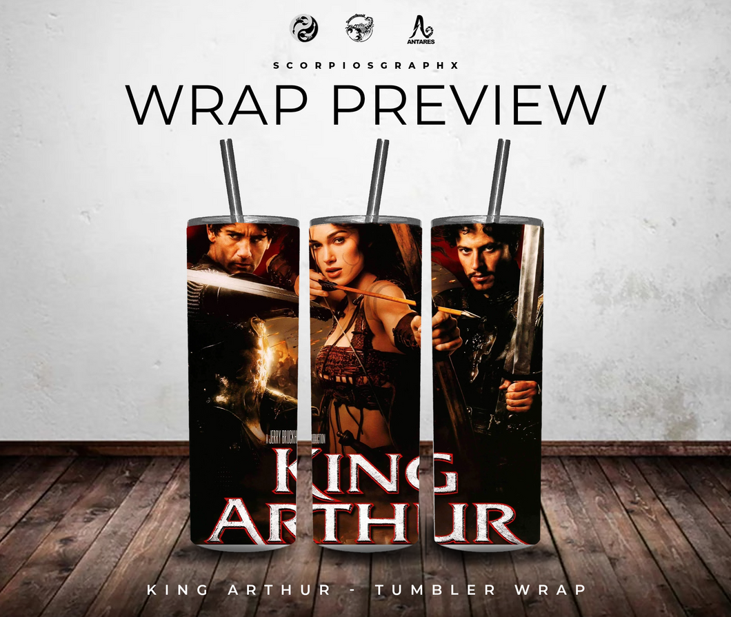 King Arthur PNG | Sublimation | Tumbler Wrap Design | Digital Download